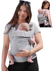 GROWNSY Baby Carrier with one-click buckle for quick, secure wearing on busy mornings.