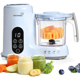 Grownsy baby food maker steam basket blue enables nutrient-preserving steaming for healthy baby meals.