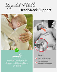 GROWNSY soft breathable fabric cradles newborns in cozy contact