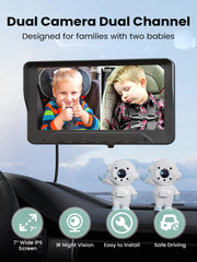 GROWNSY backseat-mirror-for-baby shows baby safely from behind with easy monitoring