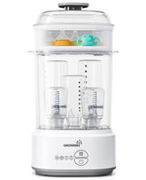 Grownsy bottle sterilizer front view shows compact design for daily use
