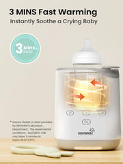 GROWNSY Bottle Warmer night-light on for easy nighttime feeding without harsh lights