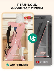 GROWNSY Foldable Step Stool collapsed flat demonstrates space-saving design for small homes.