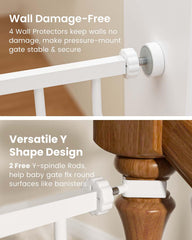 Grownsy Mom's Choice Baby Gate demonstrates pressure-mounted setup for stable use