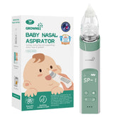 GROWNSY nasal aspirator front view in green for portable nose cleaning