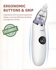 GROWNSY nasal aspirator white safety design emphasizes anti-backflow feature for secure use.