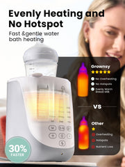 GrownsY Nutri Bottle Warmer nutrient preservation gently warms to protect nutrients