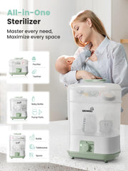 GROWNSY steam sterilization 360-degree heat action ensures thorough cleaning