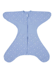 Grownsy transitional swaddle starfish design provides snug arms and room for movement.
