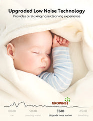 Growns y Upgrade Nasal Aspirator three soft silicone tips for gentle nose care.