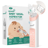 Grownsynasal-aspirator-pink front view shows ergonomic design for gentle care