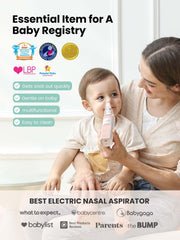Grownsynasal-aspirator-pink soft tips emphasize ultra-gentle touch for tiny noses