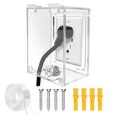 groword infant safety outlet cover box front view for discreet childproofing