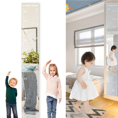 Growth Chart Mirror with birth-to-18 stickers offers personalized milestone markers
