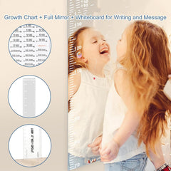 Growth Chart Mirror puzzle design blends wall decor with functional measurement