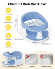 GrowthFun baby bath seat easy-entry design simplifies getting baby in and out safely
