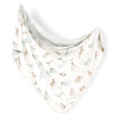 GRSSDER baby blanket animals print folded for a cozy swaddle option.