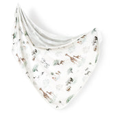 GRSSDER jersey-knit baby blanket swaddle close-up showing ultra-soft fabric