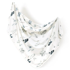 GRSSDER baby blanket in soft jersey knit offers plush texture and skin comfort.
