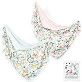 GRSSDER baby blanket pink-rose swaddle shows cozy stretchable fabric for calm snug wraps.