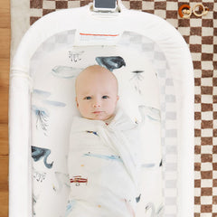 GRSSDER bassinet sheet with elastic-bottom ensures secure, stay-in-place fit.