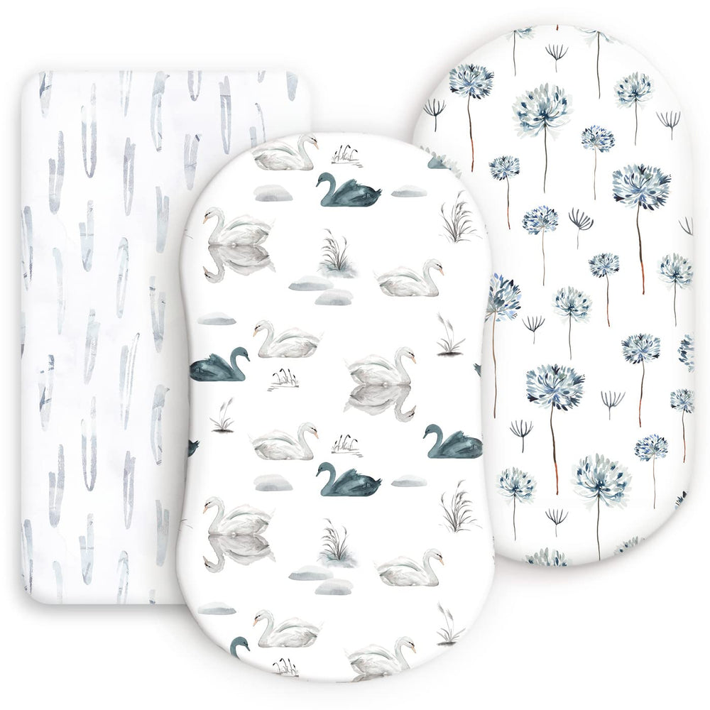 GRSSDER bassinet sheet ultra-soft fabric offers gentle comfort for baby sleep.