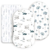 GRSSDER bassinet sheet ultra-soft fabric offers gentle comfort for baby sleep.