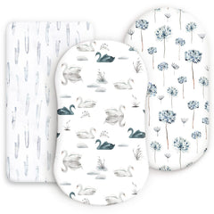 GRSSDER bassinet sheet ultra-soft fabric offers gentle comfort for baby sleep.