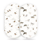 GRSSDER bassinet sheets 2-pack universal fit for snug comfort across bassinet shapes.