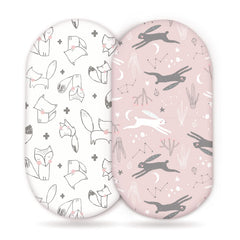 GRSSDER bassinet sheets in soft-knit fabric for breathable baby comfort.