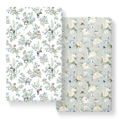 GRSSDER crib sheet with elastic band provides a secure universal fit for standard cribs.