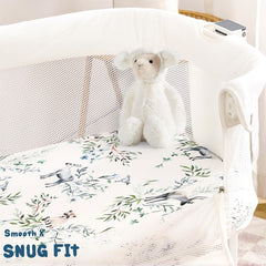 GRSSDER machine-washable bassinet sheets simplify cleanup after naps.