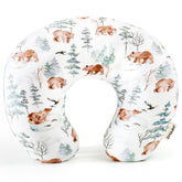 GRSSDER nursing pillow cover close-up shows ultra-soft, breathable minky fabric for baby comfort