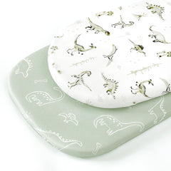 GRSSDER Stretch Bassinet Sheet close-up highlights 4-way stretch and fabric quality.