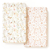 GRSSDER Stretch crib sheet closeup shows soft jersey knit fabric for breathable nightly comfort.