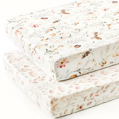 GRSSDER Stretch crib sheet elastic band detail demonstrates secure snug fit on standard cribs.
