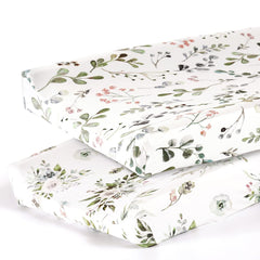 GRSSDER changing pad cover watercolor rose pattern in soft jersey knit for baby's comfort