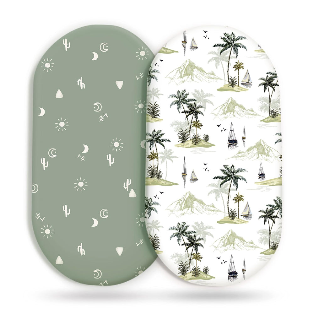 GRSSDER stretchy bassinet sheet close-up shows soft jersey fabric for comfort