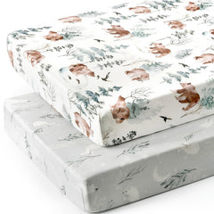 GRSSDER elastic-fit edge keeps the sheet secure on standard crib mattresses.