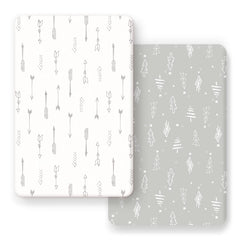 GRSSDER stretchy jersey-knit fitted Pack n Play sheets offer breathable, sweat-absorbent baby comfort.