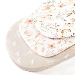GRSSDER stretchy soft bassinet sheet closeup highlighting breathable jersey knit
