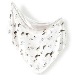 GRSSDER super-soft stretchy jersey swaddle blanket showcases plush texture and gentle breathability.