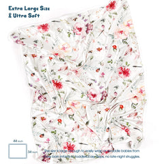 GRSSDER swaddle blanket 34x44 inch demonstrates generous size for versatile swaddling