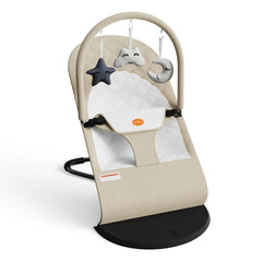 Gryvoth portable baby bouncer seat shows ergonomic design supporting back and neck comfort.