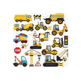 GSRLOD wall plate front view featuring a funny yellow construction truck for playful kid spaces.