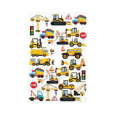GSRLOD transport wall plate with construction trucks for kid-friendly decor