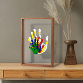 Guanshiya Family Handprint Kit frame front for a personalized keepsake display