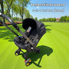 Guardian Panda seat mat close-up showcases durable padding for cushioned comfort on every stroll.