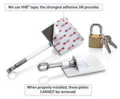 Guardianite refrigerator lock with keyed padlock secures medicines shelf.