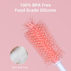 GUARDIX straw-brush-set cleans silicone and stainless straws effectively.